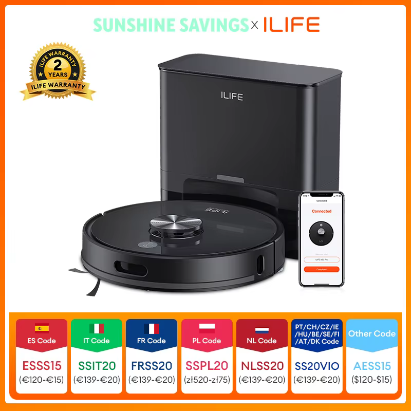 ILIFE T20s ULTRA: Robot aspirador con AUTOVACIADO y gran succión
