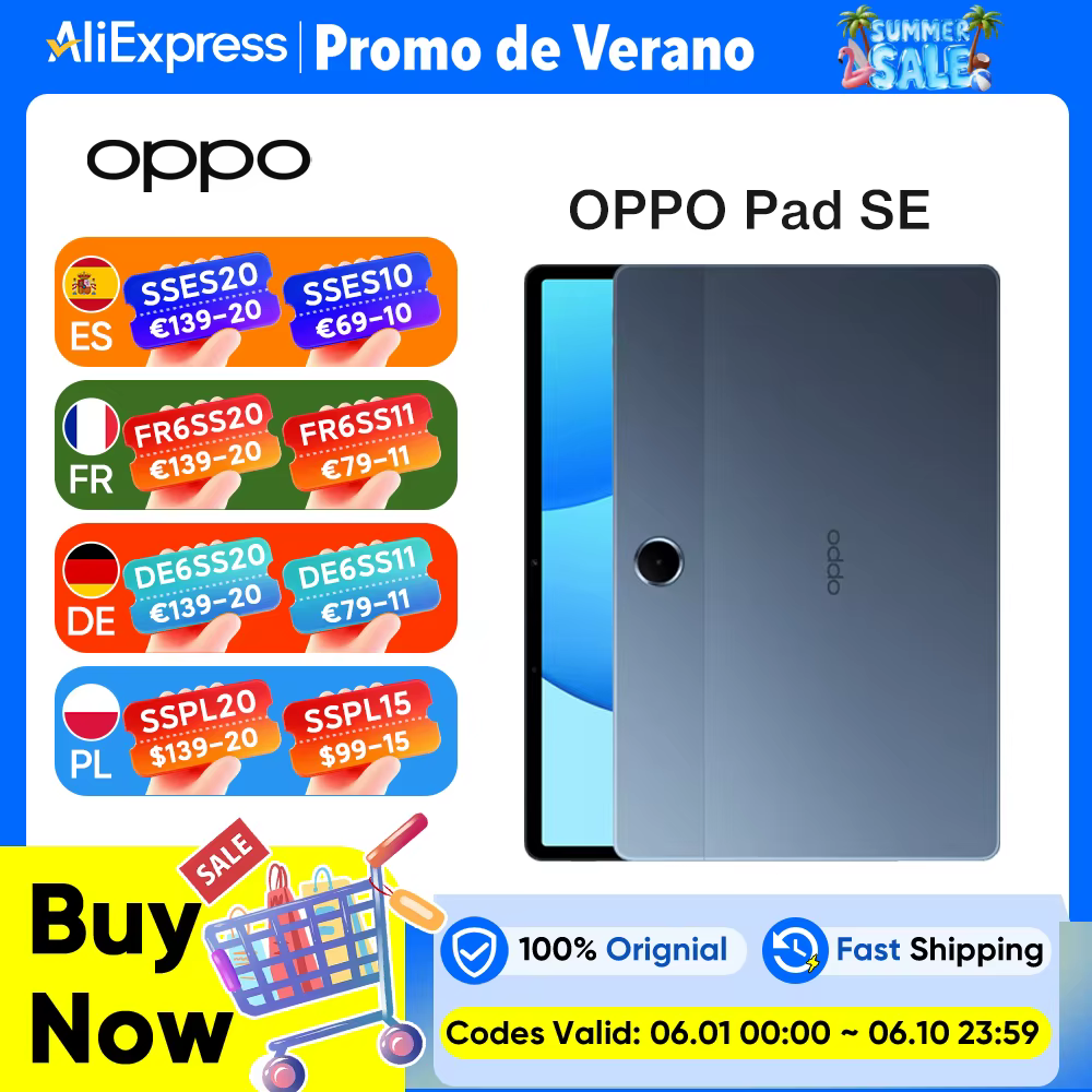 Tabla OPPO Pad SE AZUL — GRAN BATERÍA y carga rápida