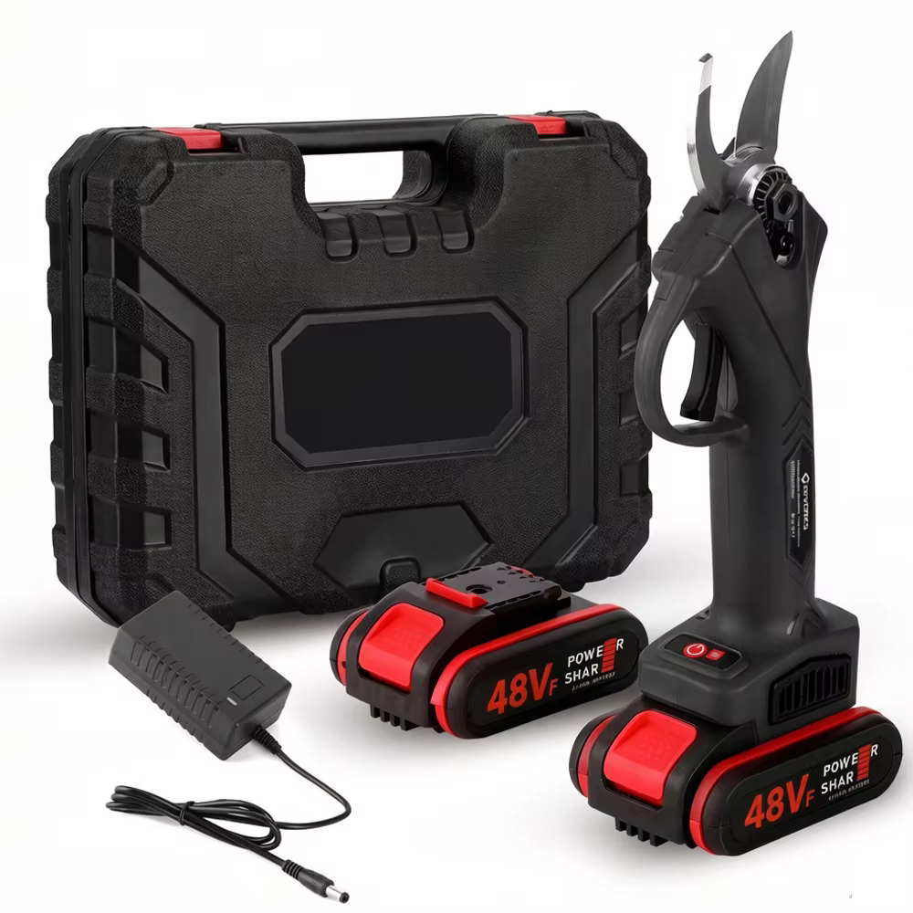 TIJERAS ELÉCTRICAS 48V con 2 BATERÍAS — Corte rápido y cómodo