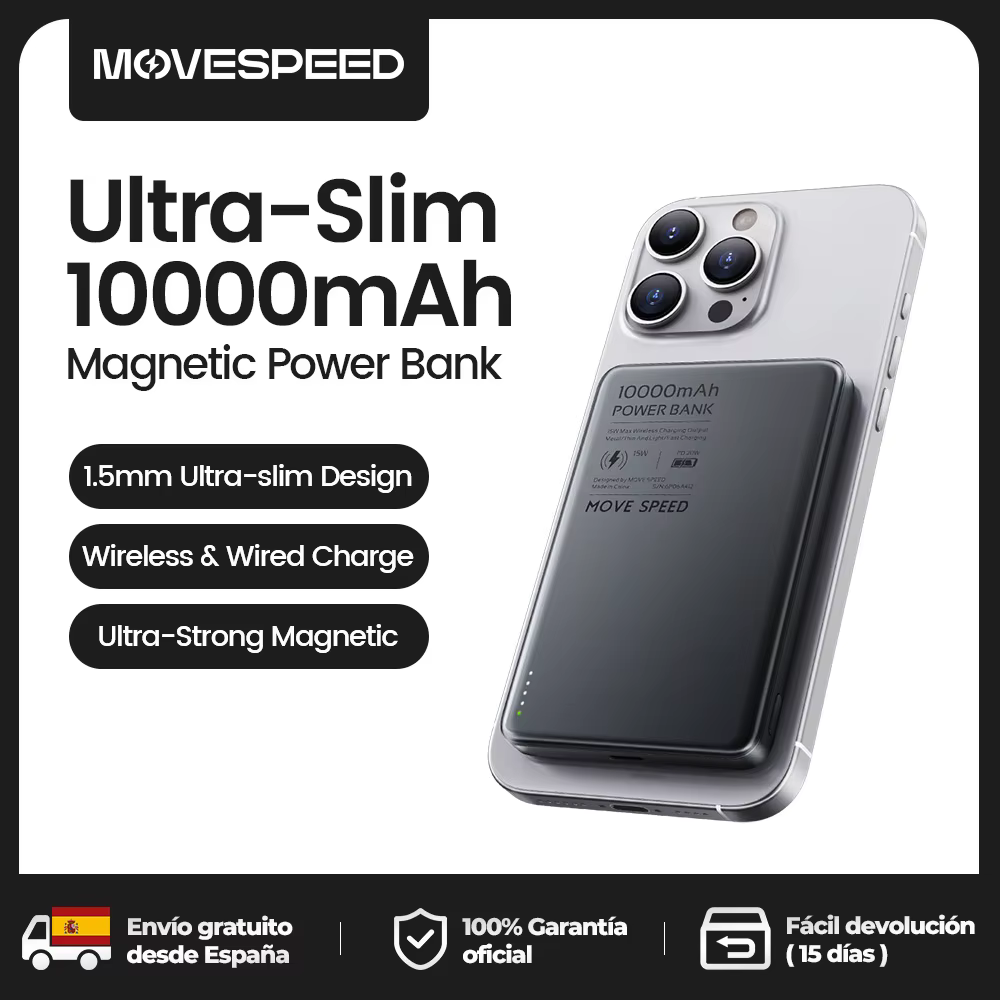 POWERBANK MAGSAFE MOVESPEED S10 10000mAh — CARGA RÁPIDA 20W
