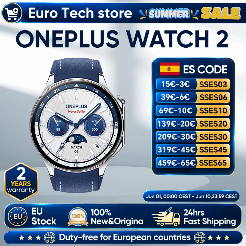 ONEPLUS WATCH 2 AMOLED 1.43'' — GRAN AUTONOMÍA y GPS