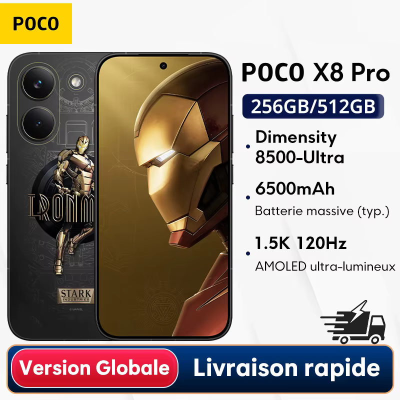 POCO X8 Pro IRON MAN — BATERÍA 6500 mAh y CARGA RÁPIDA