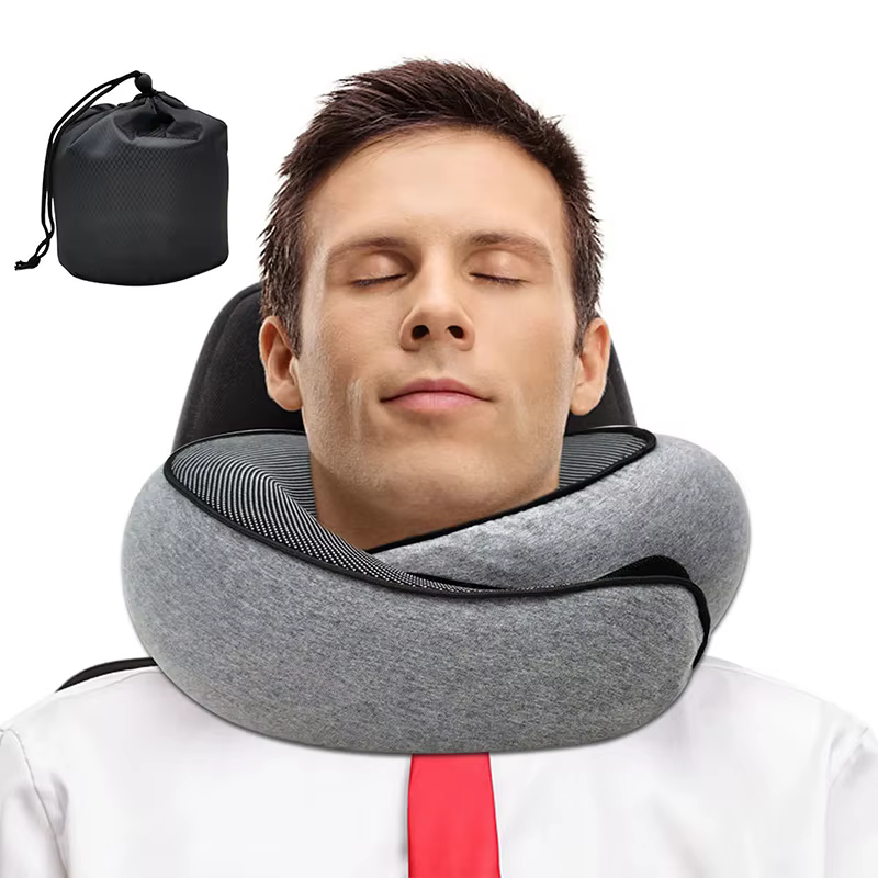 Almohada de VIAJE viscoelástica: comodidad ergonómica al instante