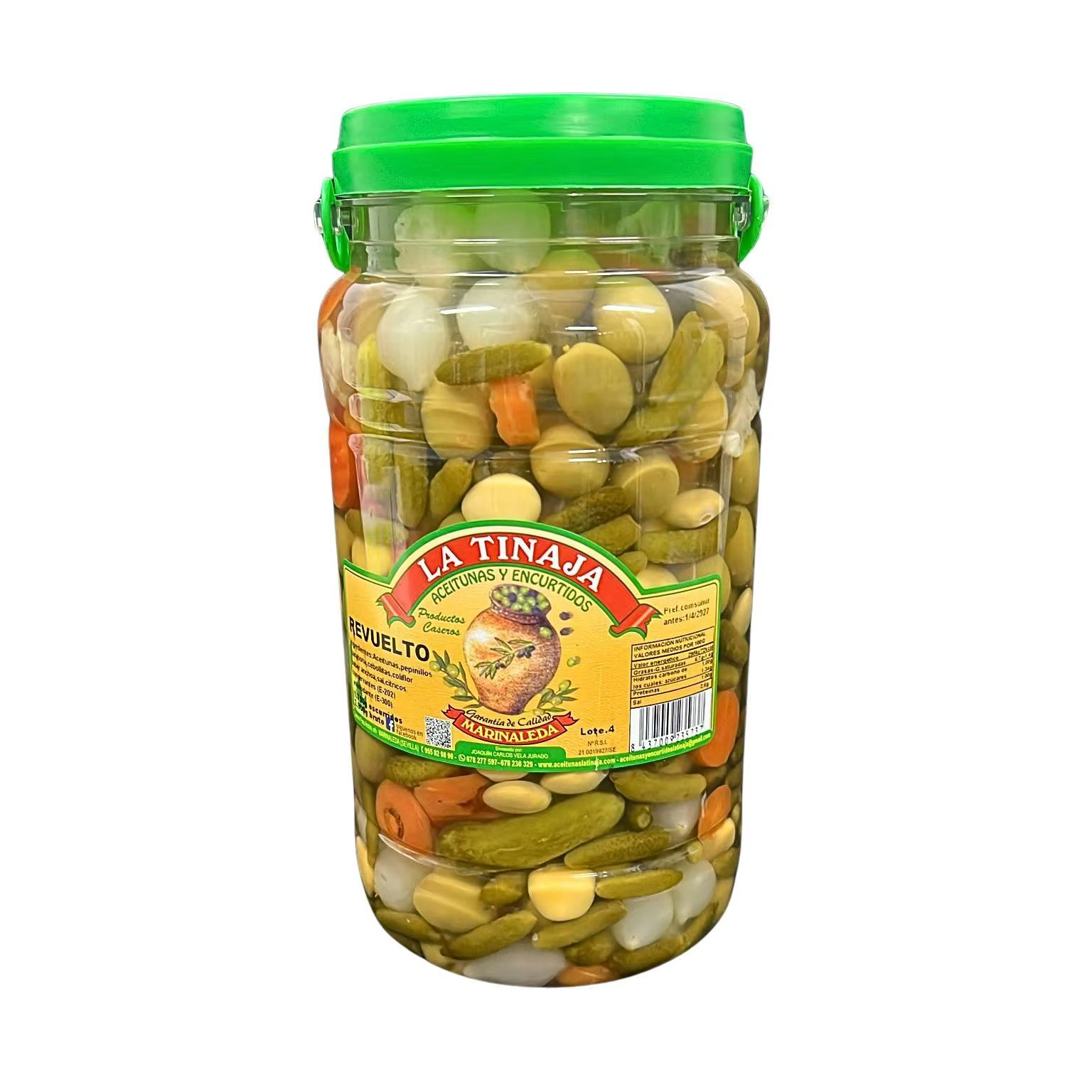 MEGA Garrafa de ACEITUNAS y Encurtidos 2,9kg — Aperitivo listo