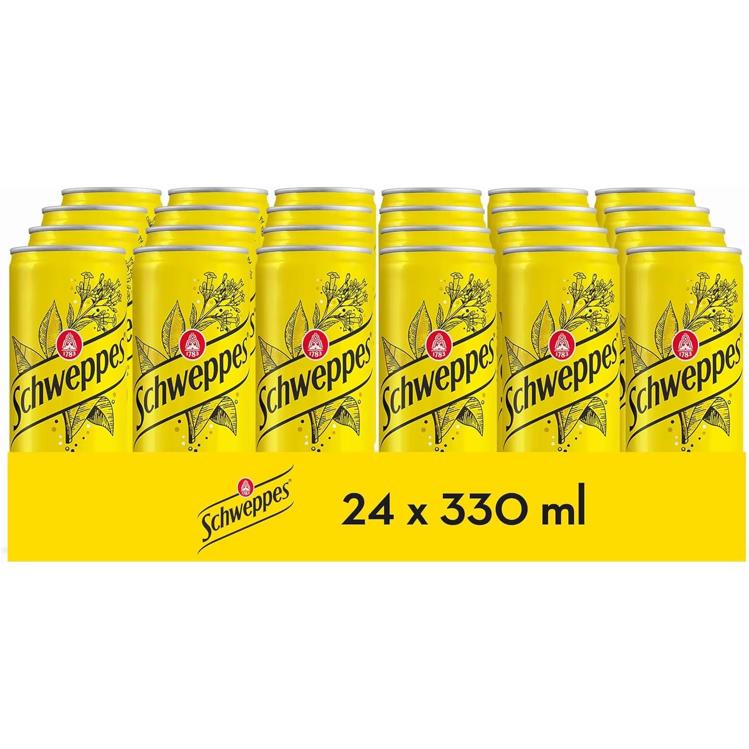 SCHWEPPES Tónica Lata 33 cl - Pack 24, refresco burbujeante
