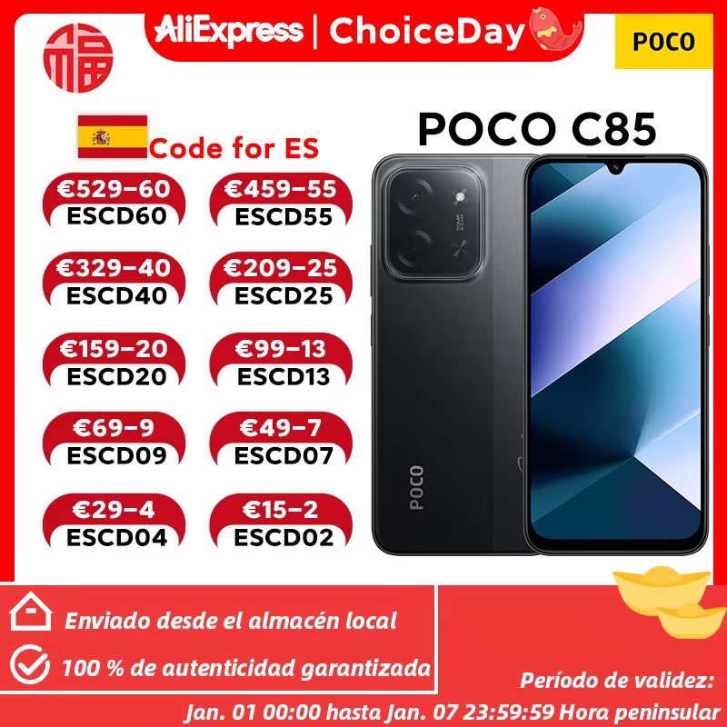 POCO C85: BATERÍA 6000mAh y PANTALLA 6,9" para durar más