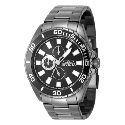 RELOJ INVICTA 46mm — Diseño de ACERO y correa de cuero