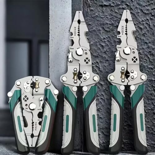 MULTIHERRAMIENTA PELACABLES con llave ajustable, CORTA y CRIMPA