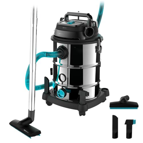ASPIRADOR WET & DRY 30L: POTENTE SUCCIÓN y Doble Filtrado