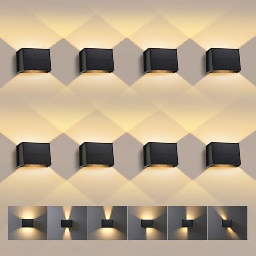 Pack 8 APLIQUES SOLARES T-SUN — Iluminación Exterior Eficiente