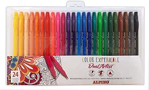 Rotuladores Alpino 24 Colores DOBLE Punta