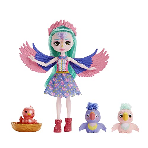 ENCHANTIMALS Muñeca Filia Finch con Mascotas y Accesorios