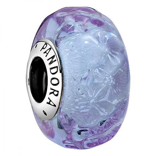 ABALORIO PANDORA de cristal Murano - DISEÑO ONDULADO único