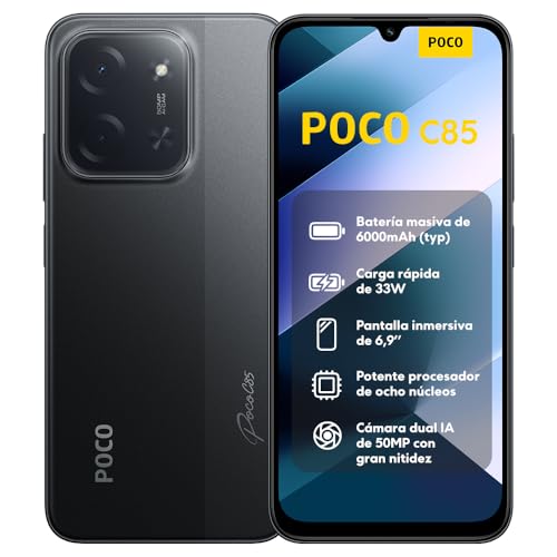 POCO C85 NEGRO — BATERÍA 6000mAh y Cámara 50MP