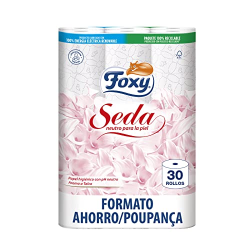 Papel HIGIÉNICO Foxy Seda — 30 rollos, extra suave