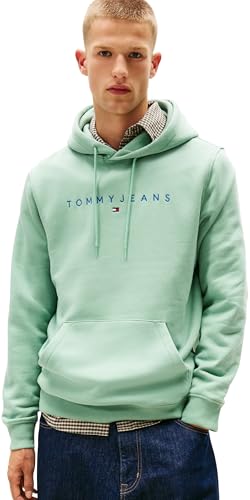 Sudadera con CAPUCHA Tommy Jeans — Logo lineal, -41% OFERTA