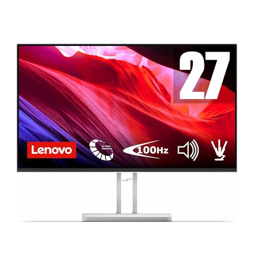 Monitor LENOVO 27" IPS FHD — DISEÑO NÍTIDO y cómodo