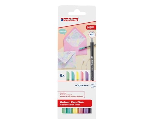 PACK Edding 1200: 6 ROTULADORES PASTEL por 1€
