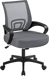 Silla ergonómica de oficina con respaldo de malla en oferta