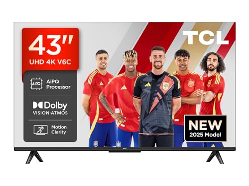 TV 43” 4K HDR con COLORES VIVOS y movimiento nítido