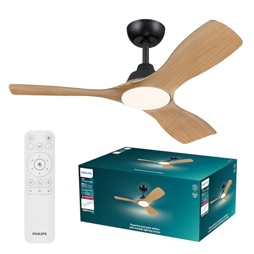 VENTILADOR DE TECHO Philips con LUZ LED y MANDO — Frescor potente