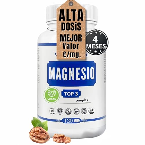 MAGNESIO COMPLEJO 400 mg — Triple fórmula vegana, 20% DESCUENTO