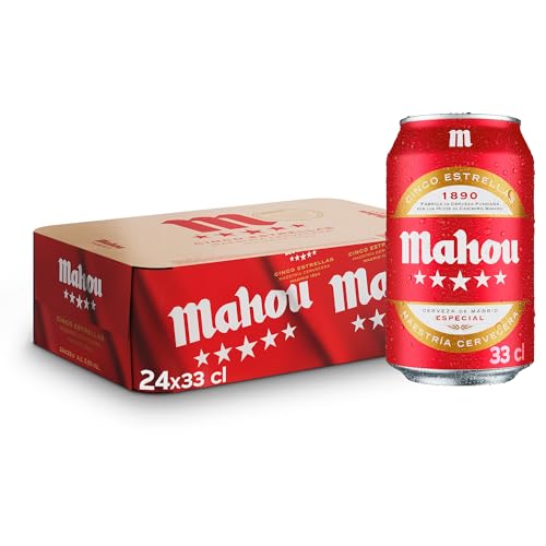 Mahou 5 Estrellas 24 latas con 39% DE DESCUENTO