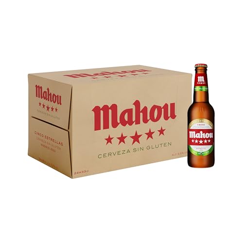 MAHOU Sin Gluten Pack 24 — CERVEZA dorada 5.5%