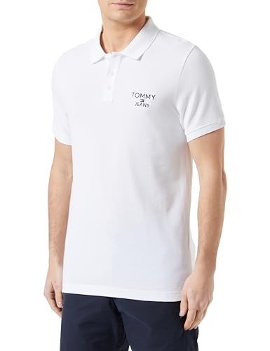 POLO SLIM TOMMY JEANS en BLANCO — Estilo limpio y cómodo