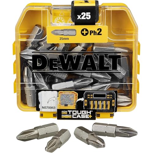 Pack DEWALT de 25 Puntas Phillips 25 mm - PRECISIÓN y Durabilidad