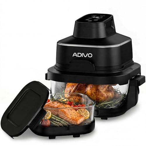FREIDORA DE AIRE de VIDRIO 4L con COCINA SALUDABLE