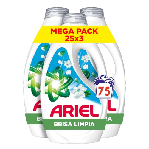 Detergente Ariel BRISA LIMPIA 75 lavados PACK 3