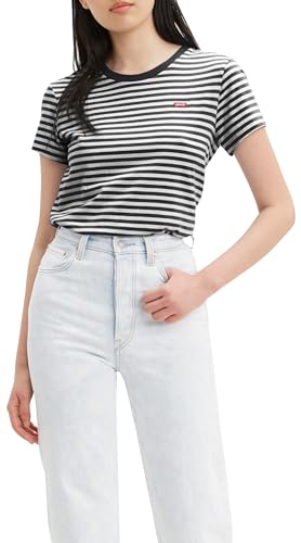 Camiseta LEVI'S Raita Stripe Caviar — CONFORT XXL y estilo clásico