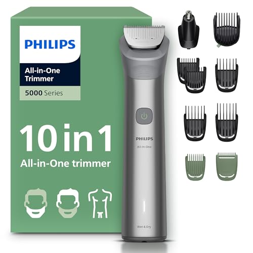 RECORTADORA 10en1 Philips Serie 5000: Precisión y carga rápida